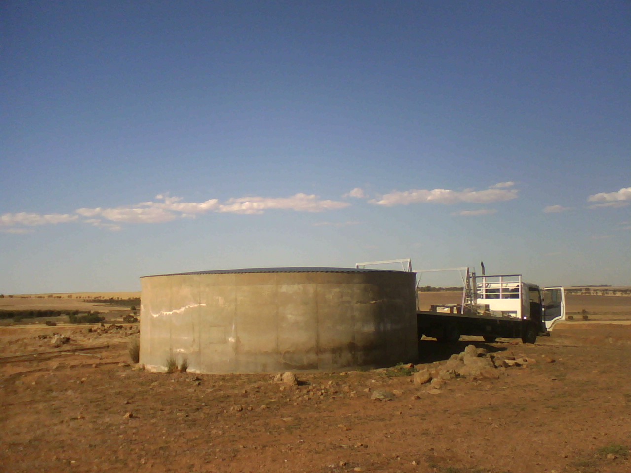 relining a concrete tank